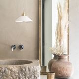 Lisette pendant light in white terracotta