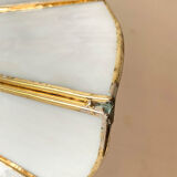 Glass paste fan wall lamp