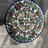 Plat Talavera - Céramique Mexicaine Vintage - Diamètre 29 cm