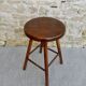 High stool in solid wood 60s