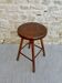 High stool in solid wood 60s