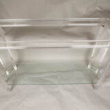 Transparent lucite console, 1980s