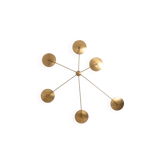 6-light wall sconce in patinated brass, contemporary work