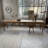 XL farmhouse table in beech and pine 3m