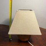 Solid wood ball table lamp with lampshade