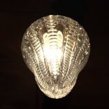 Antique Victorian pendant lamp bobeche glass copper chain suspension