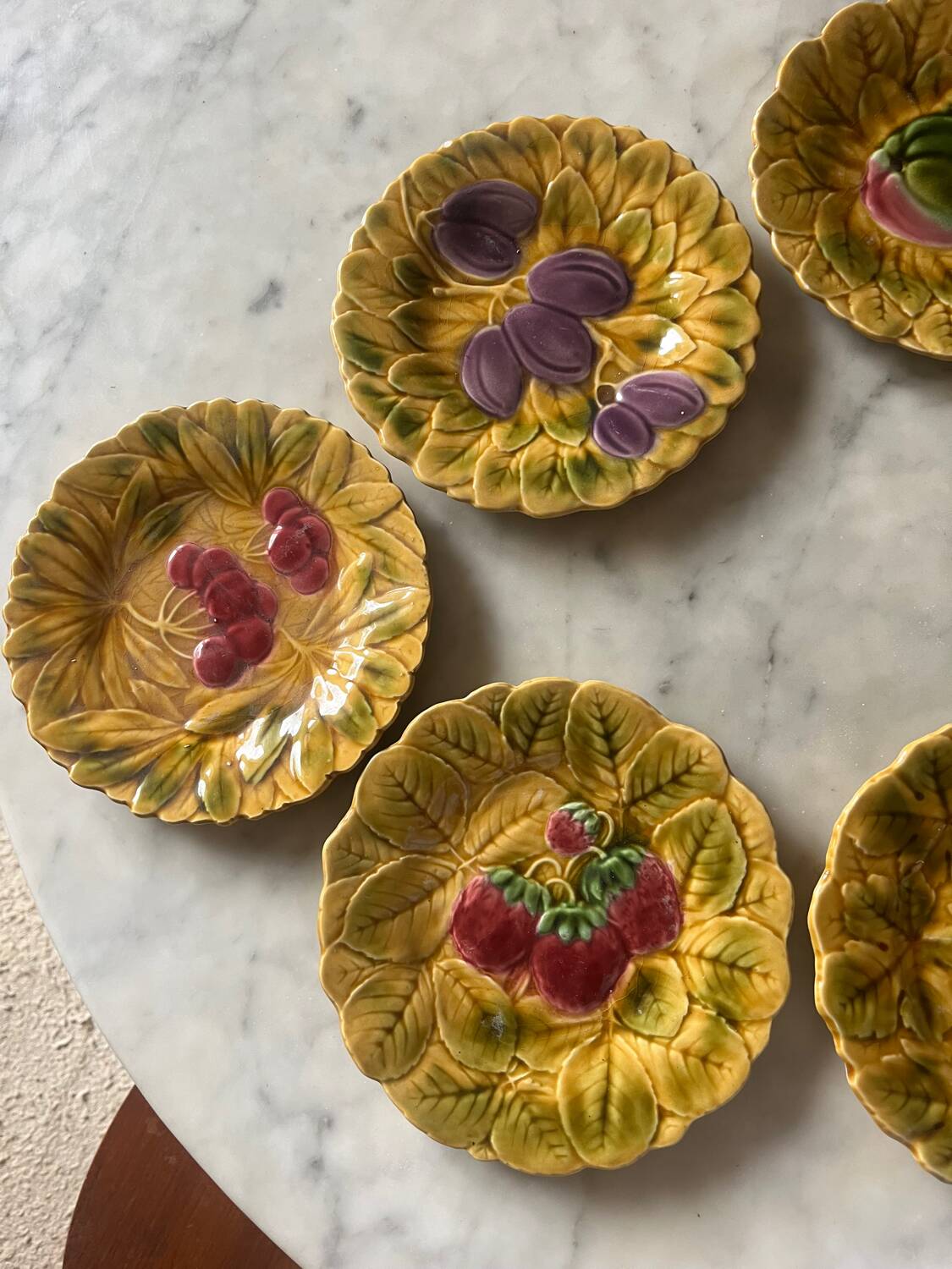 Set of 6 Sarreguemines dessert plates
