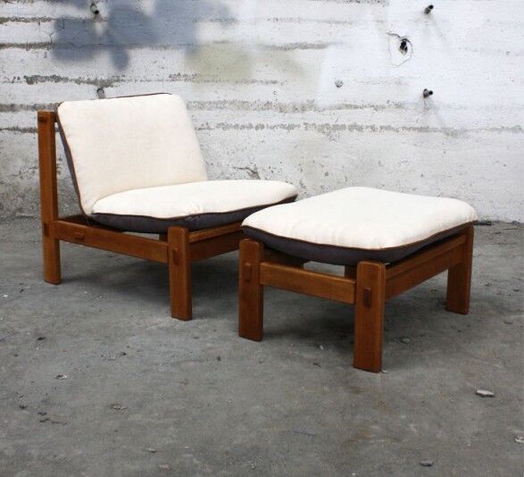 Fauteuil vintage en chêne
