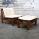 Fauteuil vintage en chêne