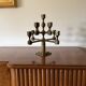 Modern solid brass candelabra, Lars Bergsten, Gusum Sweden 1990