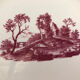 Assiette Gien paysages roses