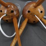 1960s pair of table lamps by uluv , czechoslovakia