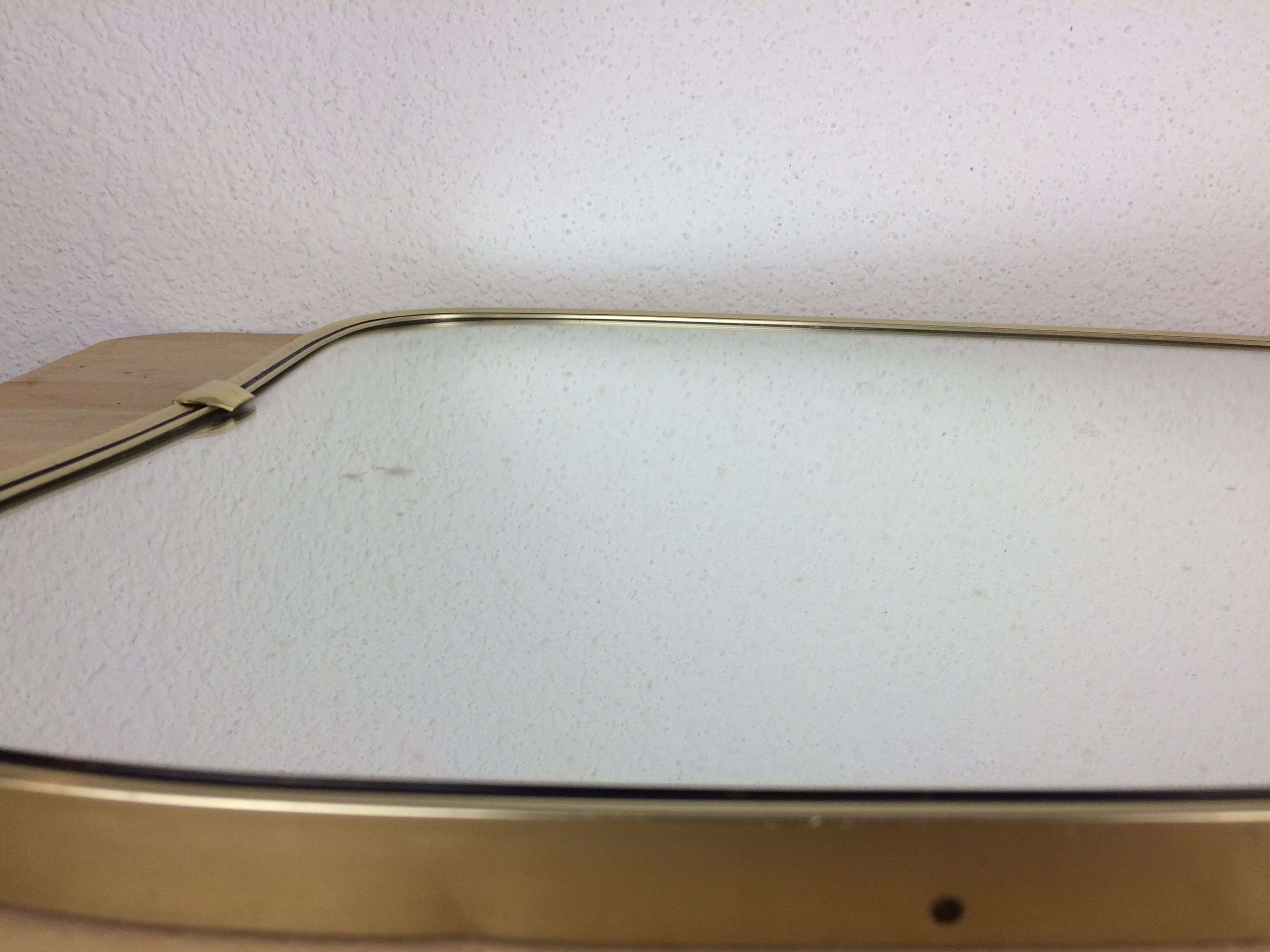 Mirror mirror free form of the 50s, brass, vintage