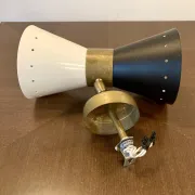 Vintage wall lamp "Diabolo" – 1950s style - black and white