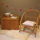 Coffre in rotin of vintage annes