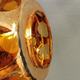 Hanging lamp, from the 80-90s, Danish Space Age style, and made of glass with a kind of alloy on.