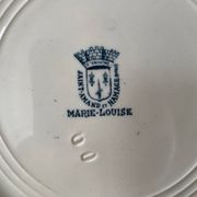 Series of 9 flat plates Terre de Fer “Marie-Louise” St Amand and Hamage