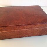 Brown / vintage leather box 40s-50s