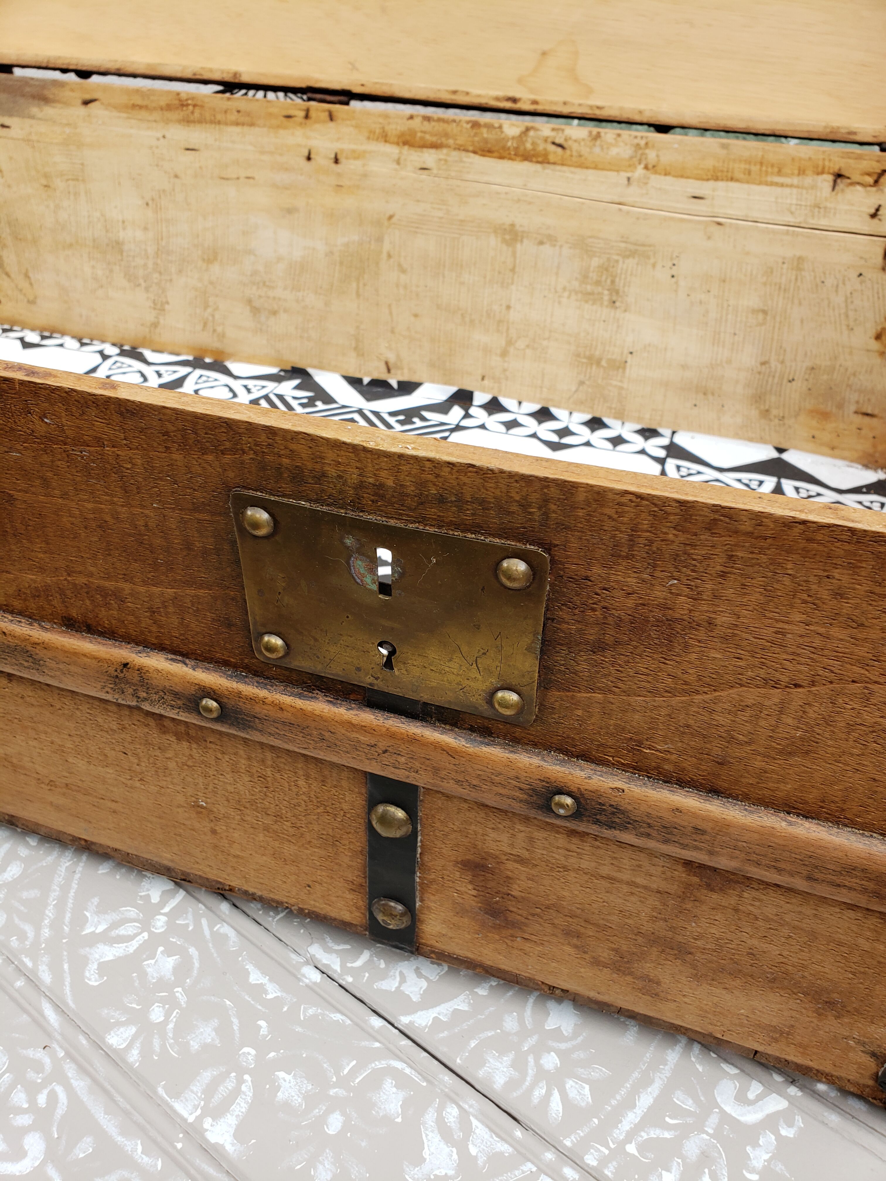 Old wooden trunk