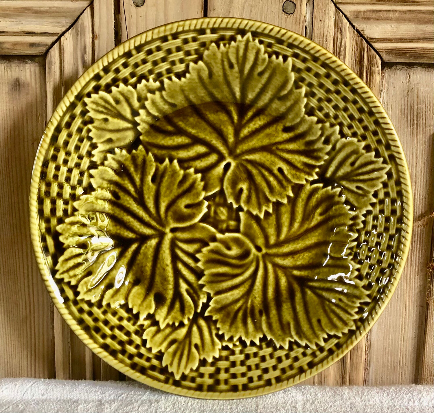 4 plates barbotine Gien