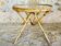 Round bamboo and rattan coffee table with glass top, circa 1960s