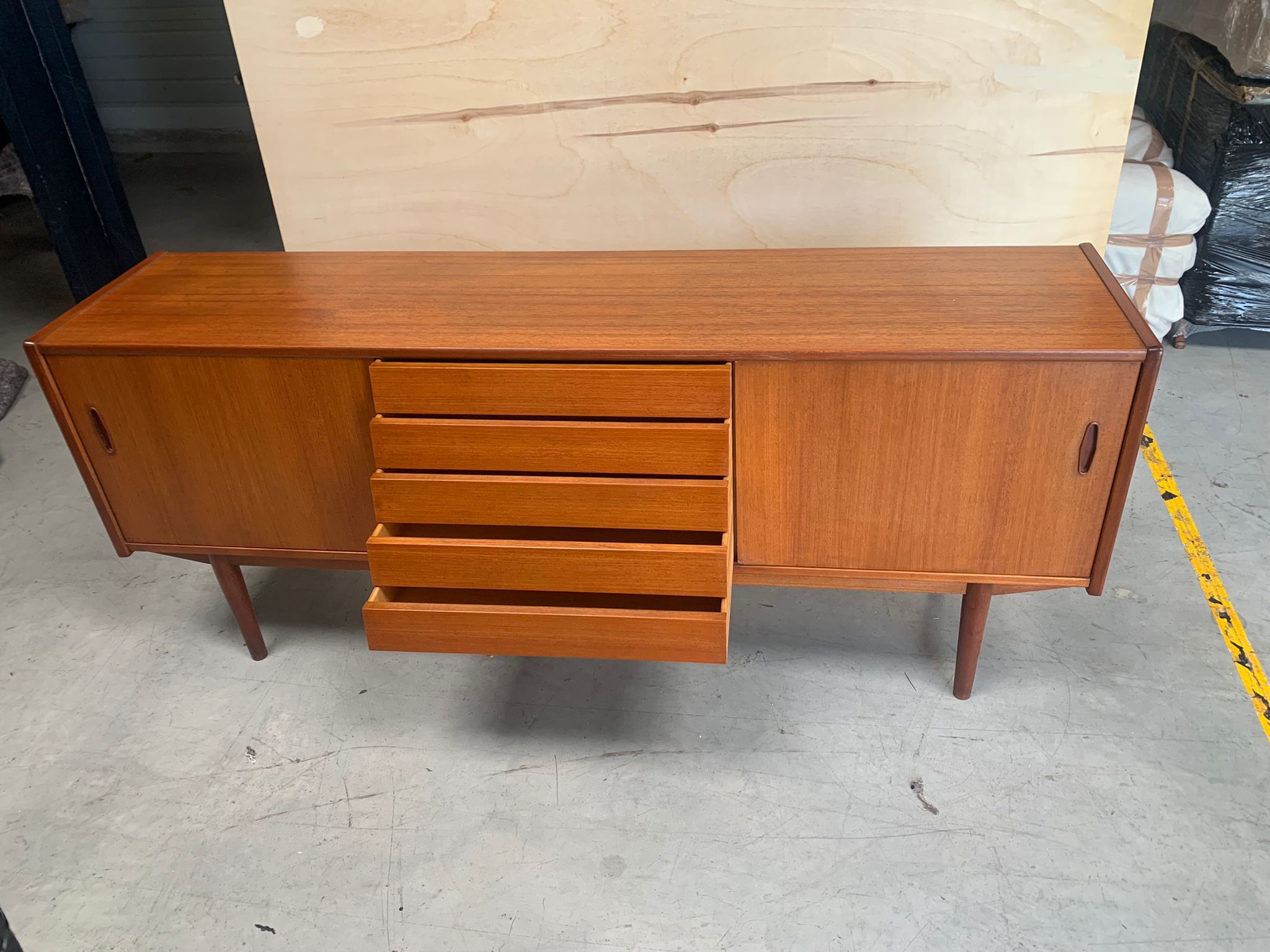 Enfilade en teck "trio" de Nils Jonsson pour Hugo troeds, suède années 60