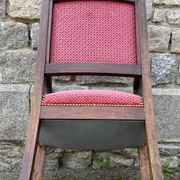 Pair of Empire armchairs, Consulate, walnut and velvet, 19th century.
