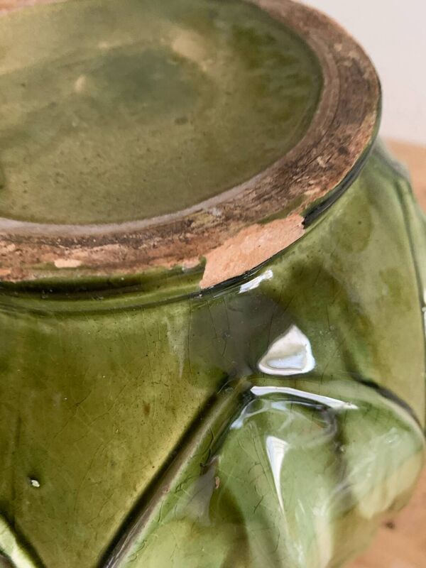 Grand cache pot en barbotine
