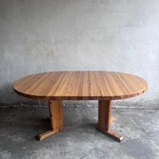 Extendable dining table in solid pine, Scandinavia, 1970s