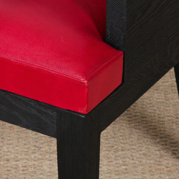 Fauteuil modèle Stall en cuir par Christian Liaigre, 1990