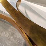 Golden metal coffee table, 70s