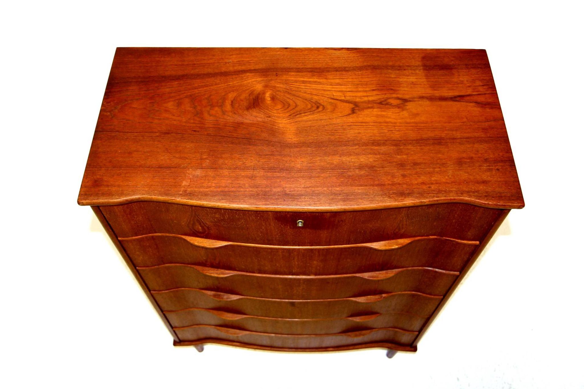 Commode "tallboy" en teck, Danemark, 1950