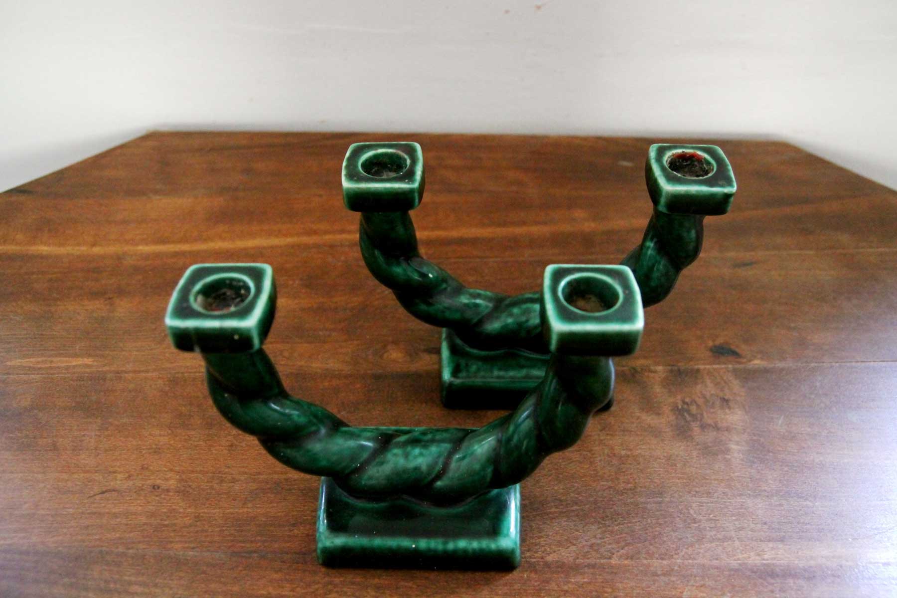 Pair of vintage lonchamp candlesticks