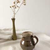 Handmade ceramic pitcher - brown and marbled colours