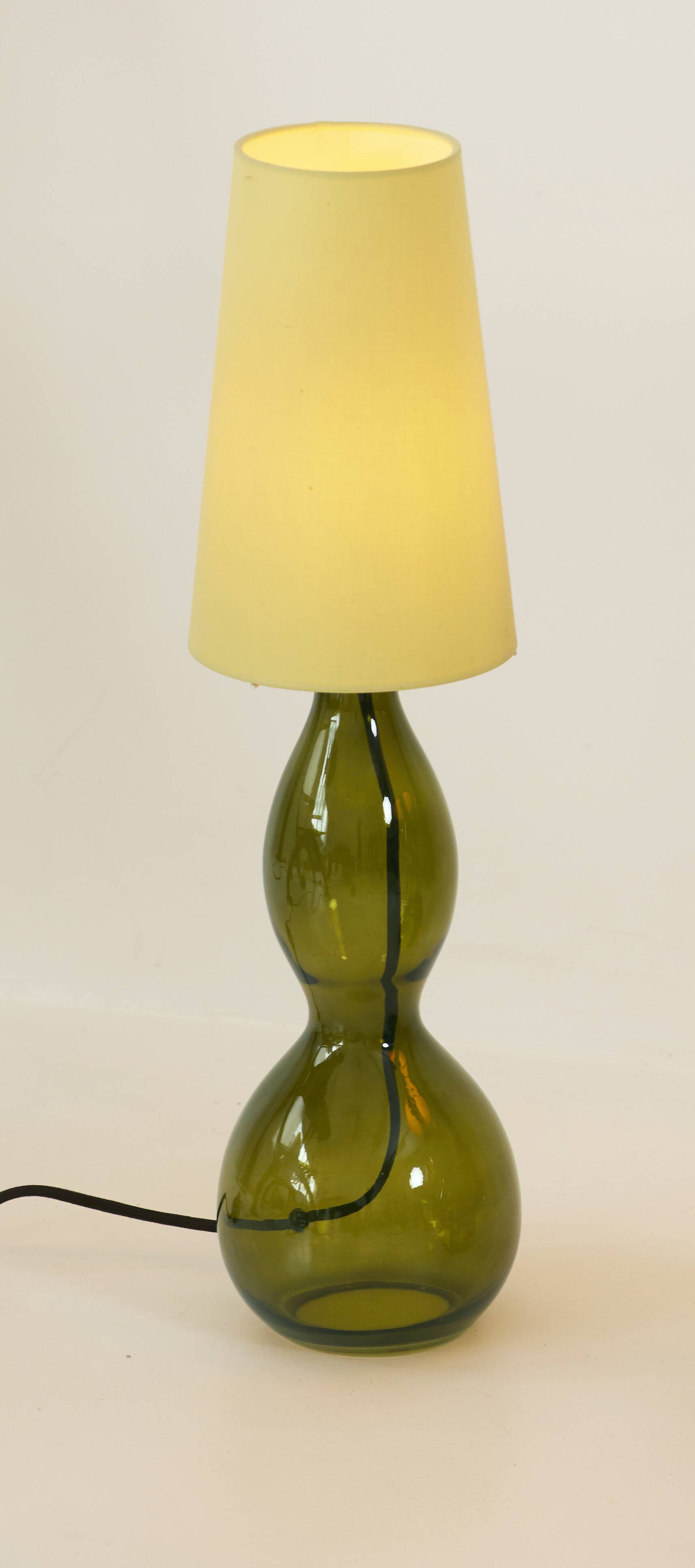 Large vintage Ikea table lamp "Ljusås Salbo" (2009) in glass