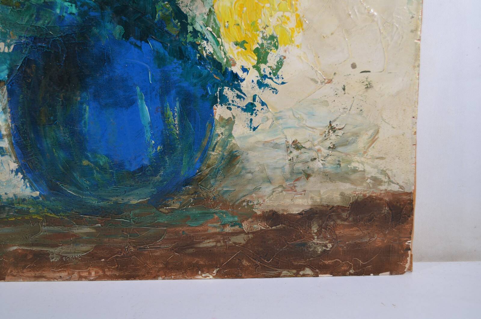 Nubar BEDROSSIAN (1926-1992) "Nature morte au bouquet" Huile sur panneau signée