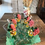 6 vintage high glasses