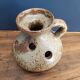 Stoneware cellar rat candle holder