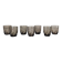 7 smoked glasses French design 1970s