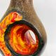 Vase vintage Walter Gerhards en fat lave orange et brune, 1960