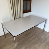 USM Haller desk in pearl grey laminate