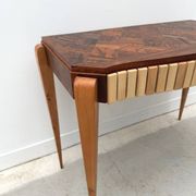 Art Deco console in different types of wood, France 1940