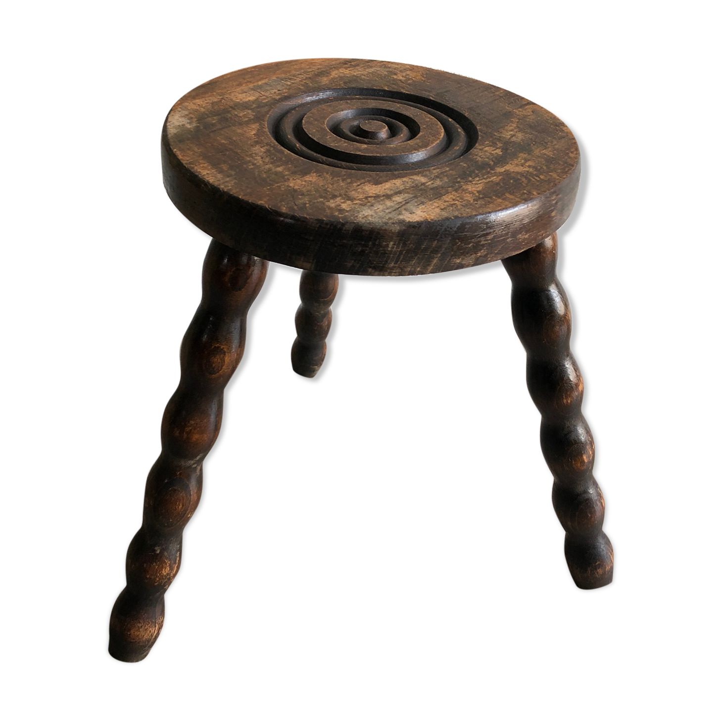 Wood tripod stool