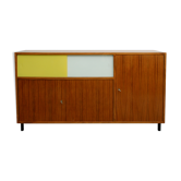 1960s sideboard with colored sliding doors