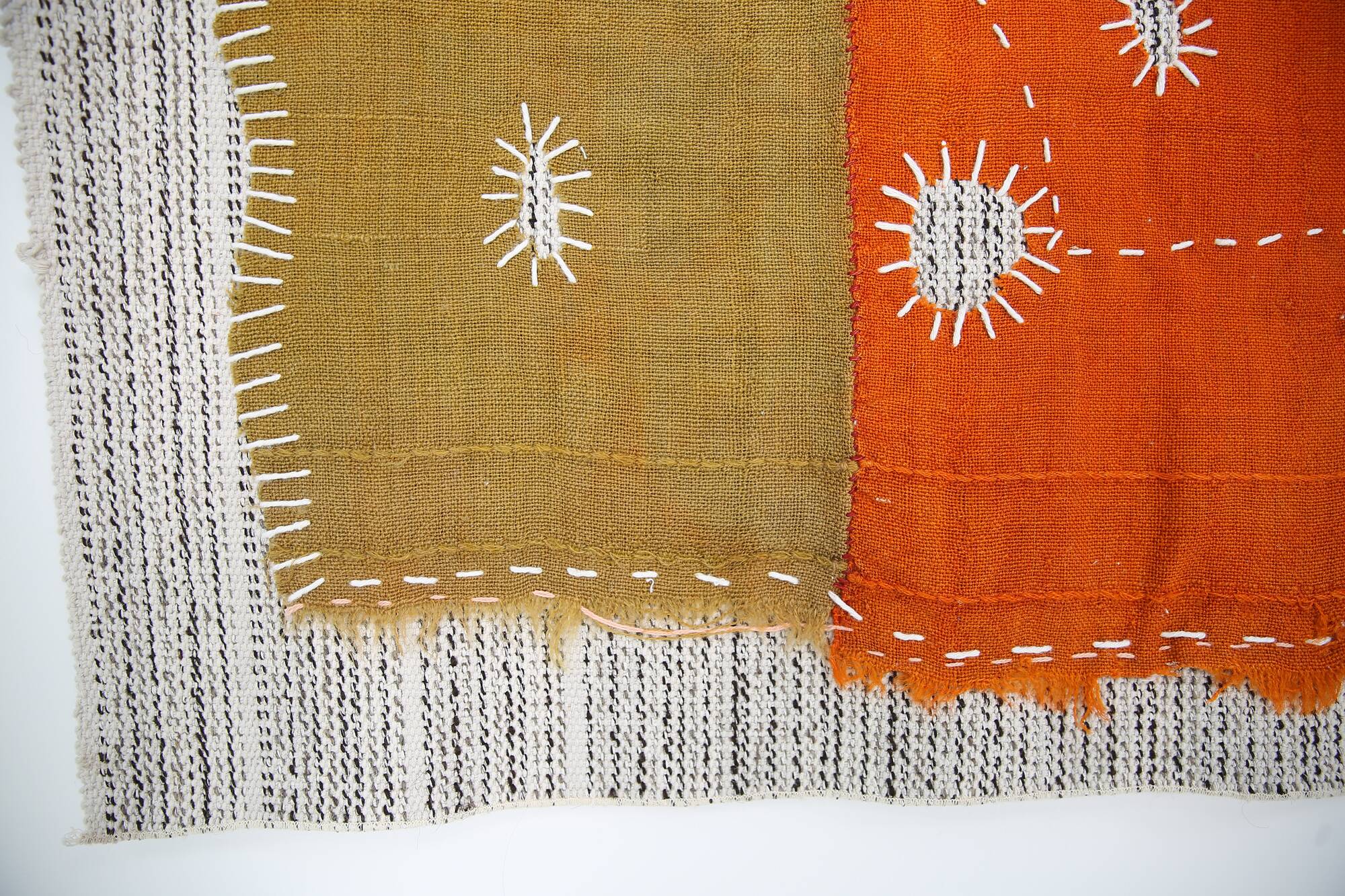 Olive Green Handmade Vintage Wall Hanging, Woven Tapestry 103x105 Cm