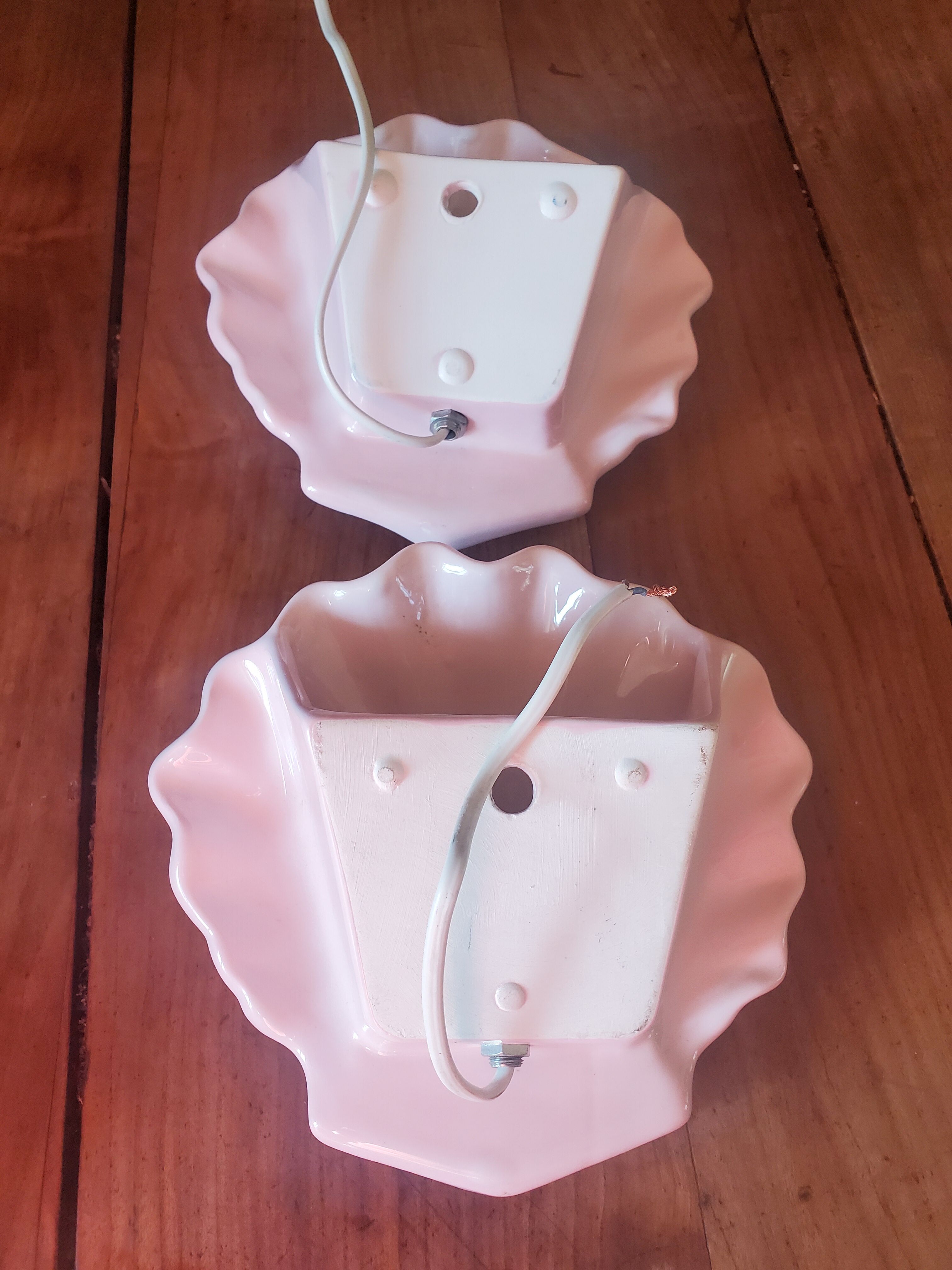 2 shell sconces