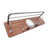 Portemanteau chapeau miroir patères aluminium