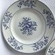 Paire assiettes Terre de Fer St Amand marine et blanc