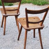 Set of 4 Scandinavian style beech chairs