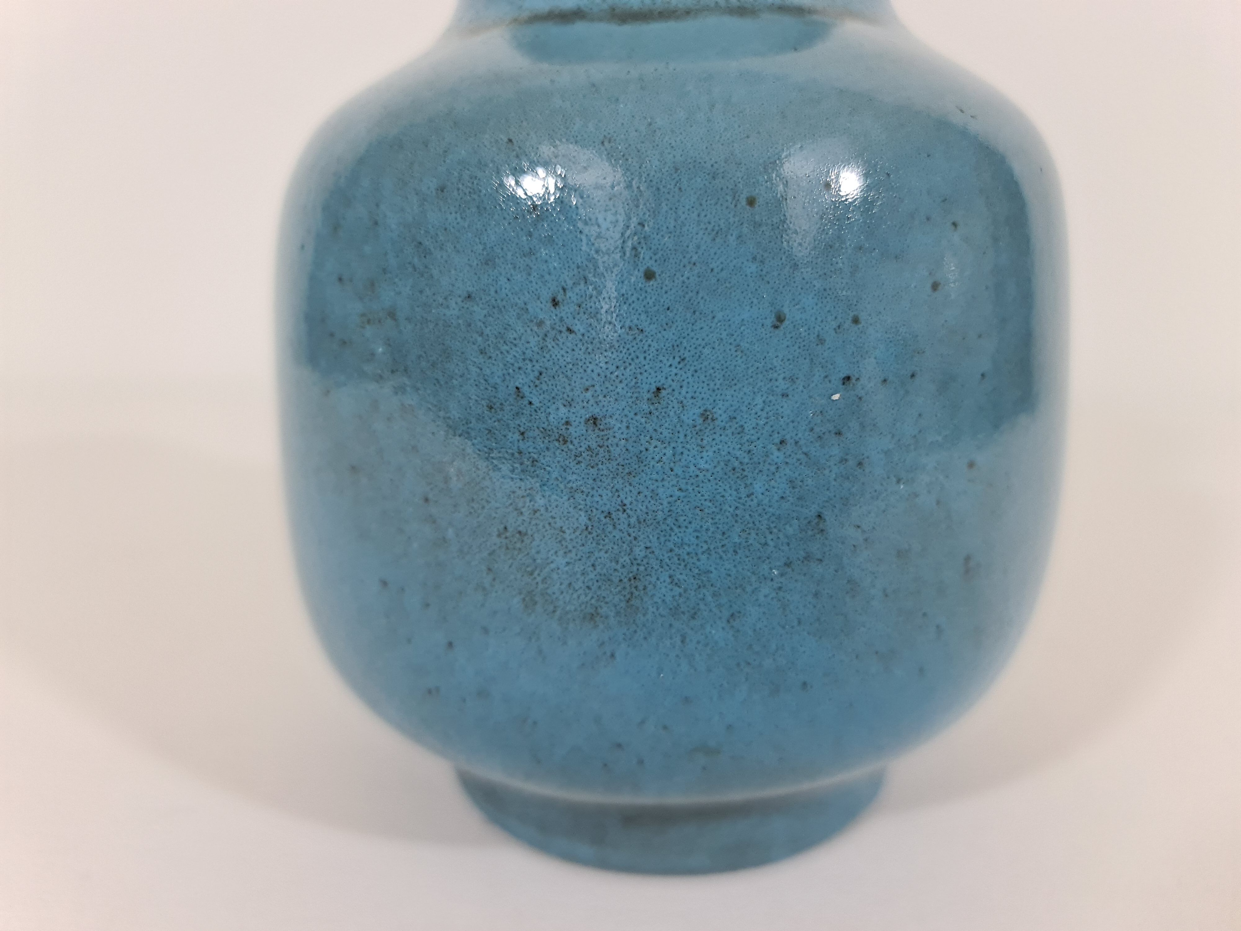 Blue enamelled vase by Jacques and Dani Ruelland 1960